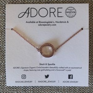 Adore Stack & Sparkle Rose Gold Bracelet